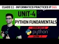Class 11 Python Fundamentals IP Informatics Practices 065 Aakash Singh
