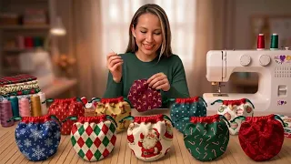 Usa retazos de tela para coser cuatro cuadros y crear artículos únicos | Ideas de costura