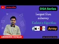 Maximum Largest Subarray Sum Leetcode Kadane s Algorithm Brute-Optimal CPP Hindi