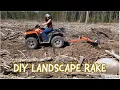DIY Homemade Landscape Rake ATV Pull Behind
