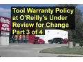 O Reilly s tool policy soon to be hassle free Part 3 of 4 - VOTD