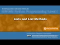 Python 06A Lists and List Methods