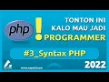 Tutorial PHP Dasar Untuk Pemula Syntax PHP