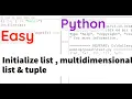 How to initialize list multidimensional list tuple with some value in python