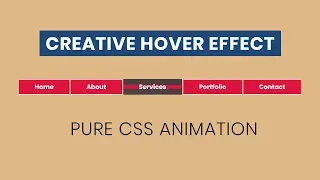 Awesome CSS Menu Hover Effect CSS Creative Menu Hover Effects