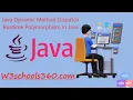 Java Dynamic Method Dispatch Runtime Polymorphism In Java W3schools