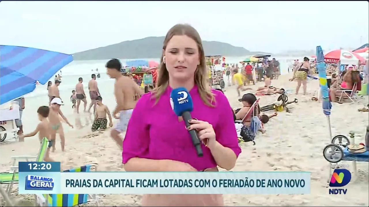 Florianópolis em festa: praias lotadas no feriadão de Ano Novo