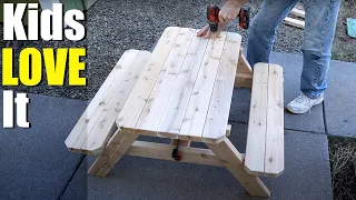 DIY Kids Size Picnic Table Beginner Friendly