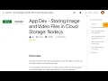App Dev - Storing Image and Files in Cloud Storage Node js