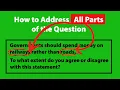 how to fully address all parts of the task 2 to what extent do you agree or disagree