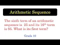 ASEQ10 Arithmetic Sequence Sample Problem 2 Equations in 2 Unknowns with English subtitles