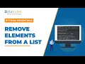 Python Program to remove elements from a list Python Tutorial