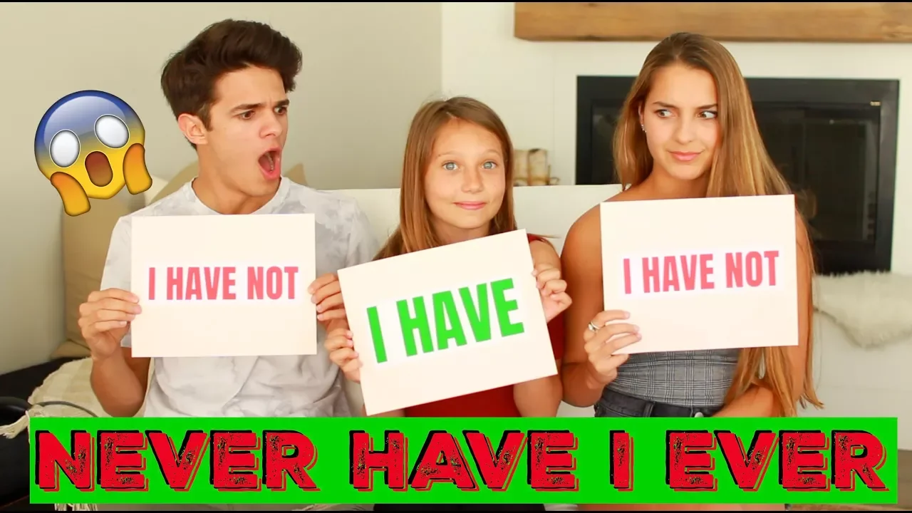 NEVER HAVE I EVER w/ Little Sister and Cousin! | Brent Rivera