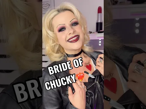 Hi! I’m Tiffany! What’s your name??😍🔪❤️#brideofchucky #tiffanyvalentine #halloweenmakeup