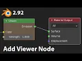 How to add viewer node in blender 2 92