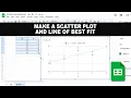 How to make a scatter plot and line of best fit in Google Sheets