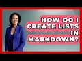 How Do I Create Lists In Markdown - Emerging Tech Insider