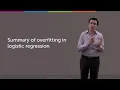 Recap of overfitting regularization in logistic regression