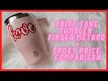 Brite Tone Glitter Tumbler Using Finger Method Price Comparison to Epoxy I Period Six Designs