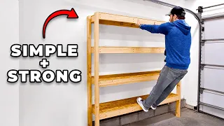Easy 2x4 Garage Shelves DIY Storage
