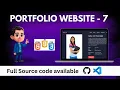 Responsive portfolio website 7 using html css js portfolio websites with free source code HTML