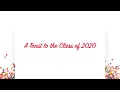 A toast to the Class of 2020