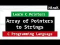 Array of Pointers to Strings in C Language Tutorial in Hindi