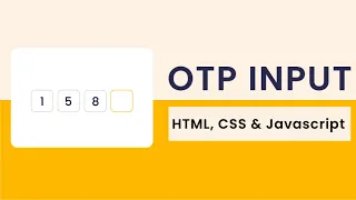 OTP Code Verification Form in HTML CSS JavaScript