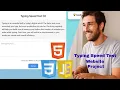 Typing Speed Test Website Using HTML CSS JavaScript