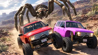 EXTREME Off Road Racing, But We Are Being Chased By Giant SPIDERS (BeamNG.Drive)