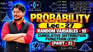 L27 PROBABILITY & RANDOM VARIABLES -10 | CUMULATIVE DISTRIBUTION FUNCTION( CDF ) part-2 #gateacademy