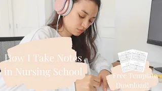 How I Take Notes in Nursing School Step by Step Free Template Download Notability Charts iPad