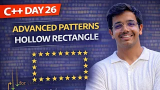 C Day 26 Advanced Patterns - Hollow Rectangle Pattern Program Logic Explained