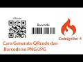 Save QRcode dan Barcode ke Codeigniter 4