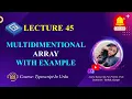 Multidimensional Arrays Tutorial in Hindi Urdu