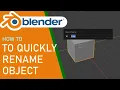 Blender how to quickly rename object