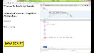 JAVASCRIPT COMMENTS SINGLELINE MULTIPLE LINE DEMO