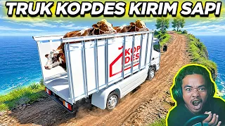 TRUK KOPDES ANGKUT 3 SAPI LEWAT JALAN JURANG LAUT!! 😱 | ROBLOX
