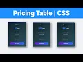 Ultimate Modern Pricing Table Design Gradient Animations Responsive UI Tutorial
