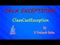 ClassCastException EXCEPTIONS LIST IN JAVA