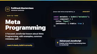 Meta Programming Explained FullStack Masterclass JavaScript Course