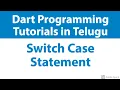 - SWITCH and CASE conditional statements Dart Programming language Tutorials flutter in telugu
