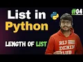 Length of the List in Python List in Python Tutorial 04 Code Marathi