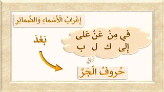 حروف الجر والاسم المجرور 