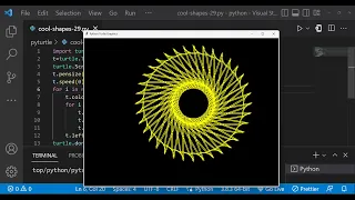 Python Turtle Graphics - 40 Cool Shape Drawing Python Turtle Learnonpy Python
