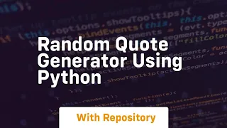 Random quote generator using python