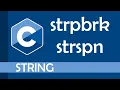 Strpbrk and strspn in C