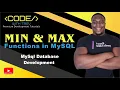 How To Use MIN and MAX Functions in MySQL MySql Database Development Trevoir Williams
