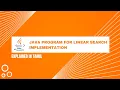 Java Program for Linear Search Implementation Tamil