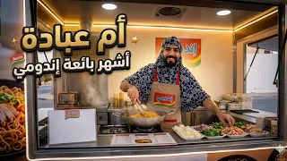 اقوى مشروع بيع اندومي بالسر بإشراف ام عبادة وابو عبادة 🍝😁 حطموا الاسعار 🔥🤣 obada kauoge 